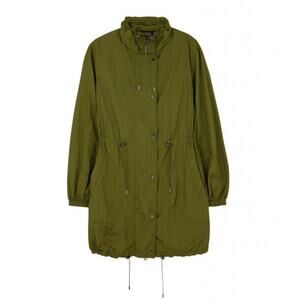 Bershka Women's Green Anorak Waterproof Lightweight Packable Jacket - Size Large